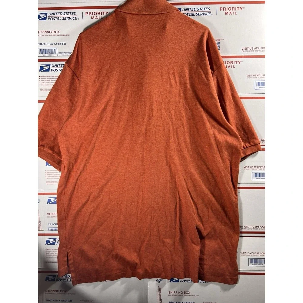 Polo Ralph Lauren‎ Polo Shirt Mens Orange 100% Cotton Preppy Golf Sz XLT